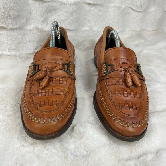 ?FELFI Leather Woven Buckle Tassel Slip On Loafers Preppy Dress Shoes Men’s 8 main image 9